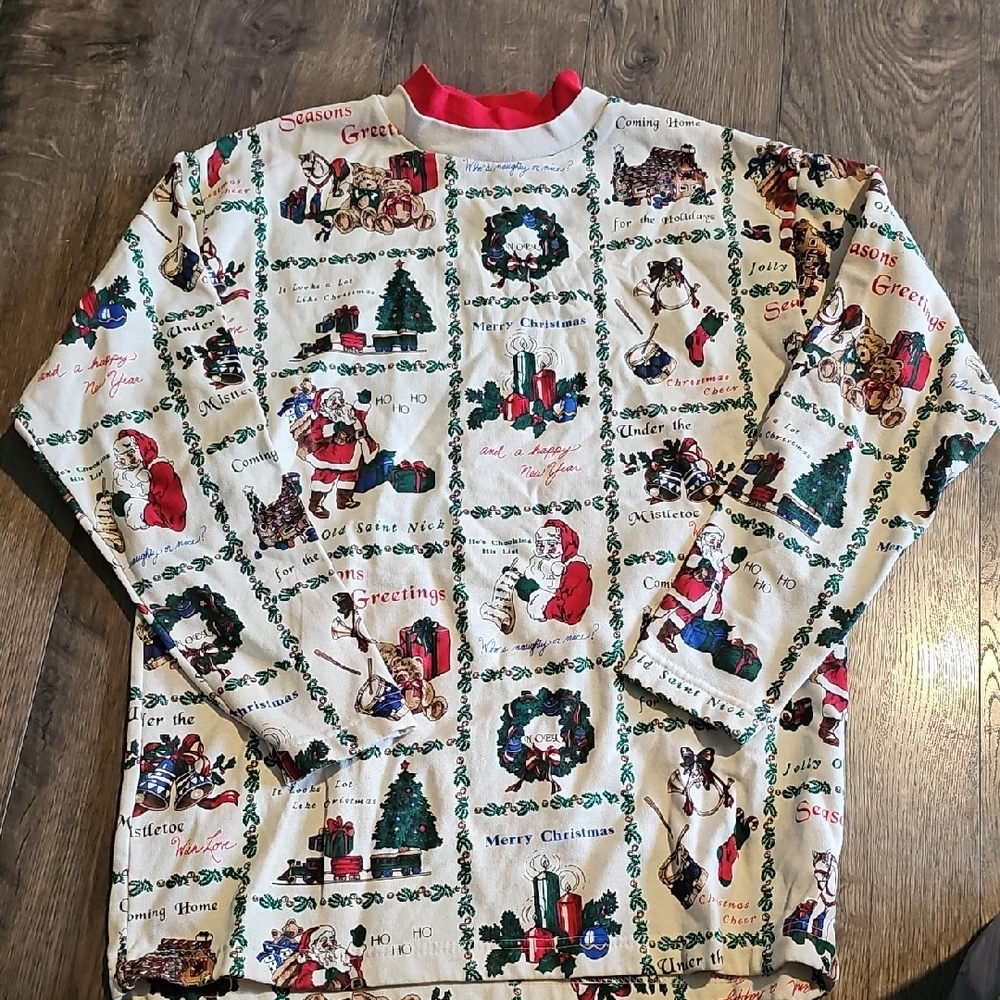 NWOT NUTCRACKER Vintage Sweatshirt Medium Holiday Santa Women Man Christmas